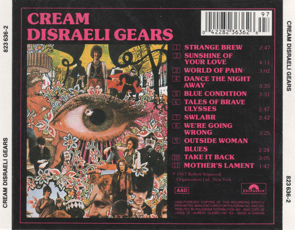 Cream (2) : Disraeli Gears (CD, Album, RE)