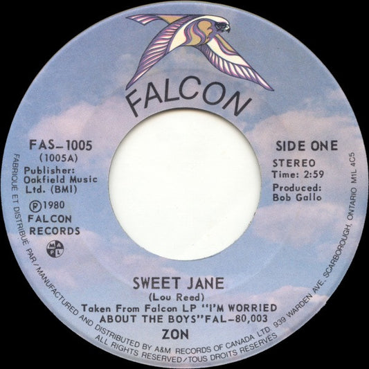 Zon (2) : Sweet Jane / Takin' The Easy Way Out (7")