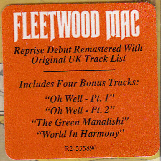 Fleetwood Mac : Then Play On (CD, Album, RE, RM)