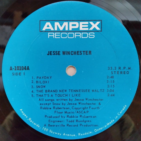 Jesse Winchester : Jesse Winchester (LP, Album, Gat)