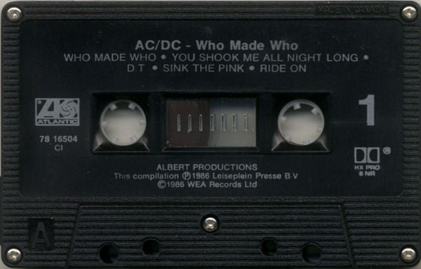 AC/DC : Who Made Who (Cass, Album, Comp, Dol)