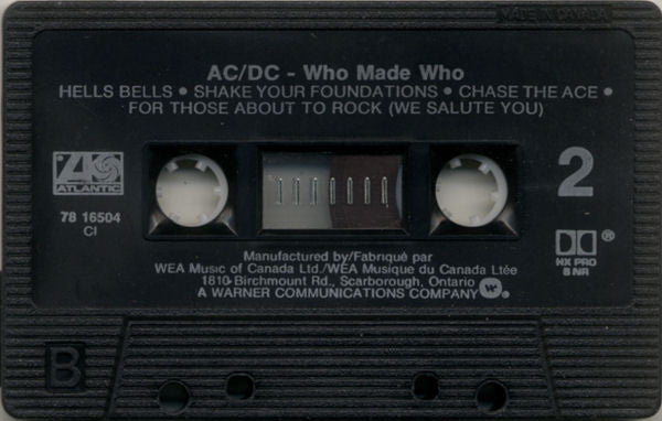 AC/DC : Who Made Who (Cass, Album, Comp, Dol)