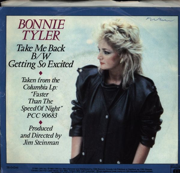 Bonnie Tyler : Take Me Back (7", Single)