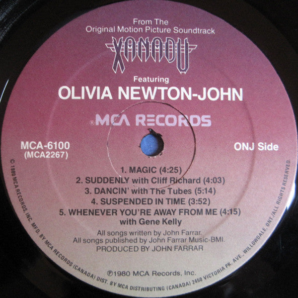 Olivia Newton-John / Electric Light Orchestra : Xanadu (From The Original Motion Picture Soundtrack) (LP, Album, Glo)