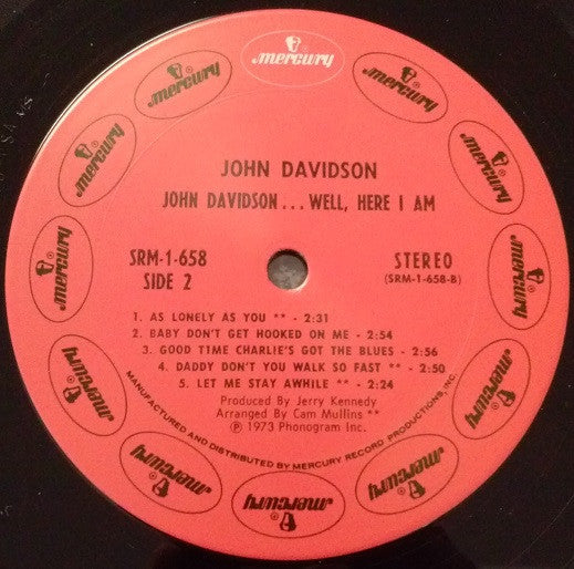 John Davidson : ...Well, Here I Am (LP, Album, San)