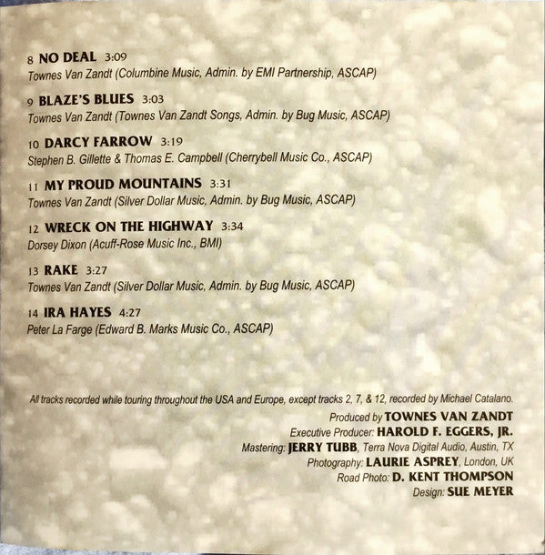 Townes Van Zandt : The Highway Kind (CD, Album)