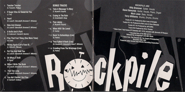 Rockpile : Seconds Of Pleasure (CD, Album, RE, RM)