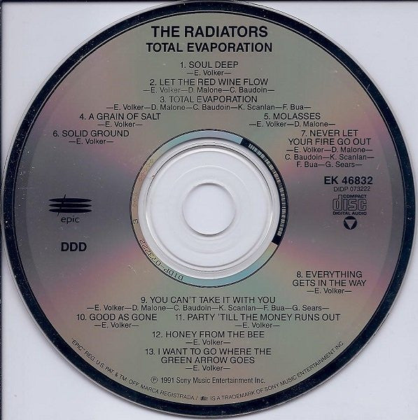 The Radiators : Total Evaporation (CD, Album)