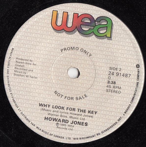 Howard Jones : Things Can Only Get Better (7", Single, Promo)