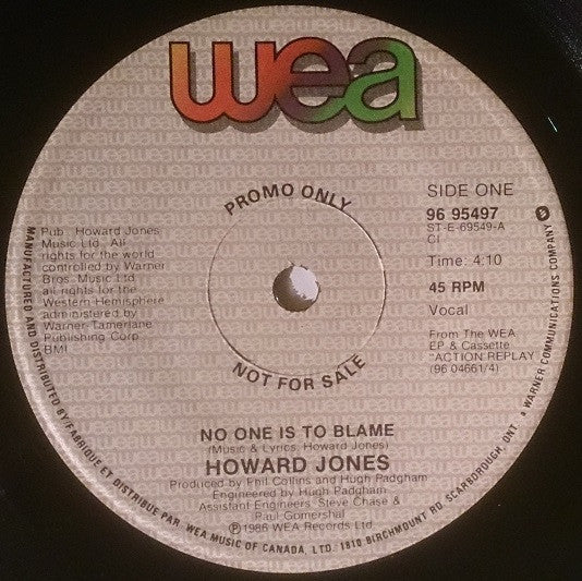 Howard Jones : No One Is To Blame (7", Promo)