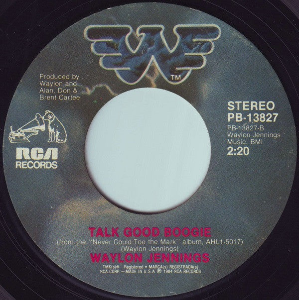 Waylon Jennings : Never Could Toe The Mark (7", Single, Styrene, Ind)