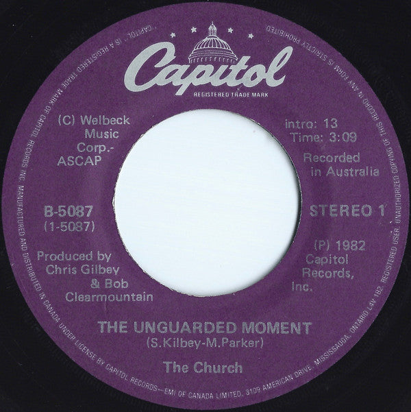The Church : The Unguarded Moment (7", Single)