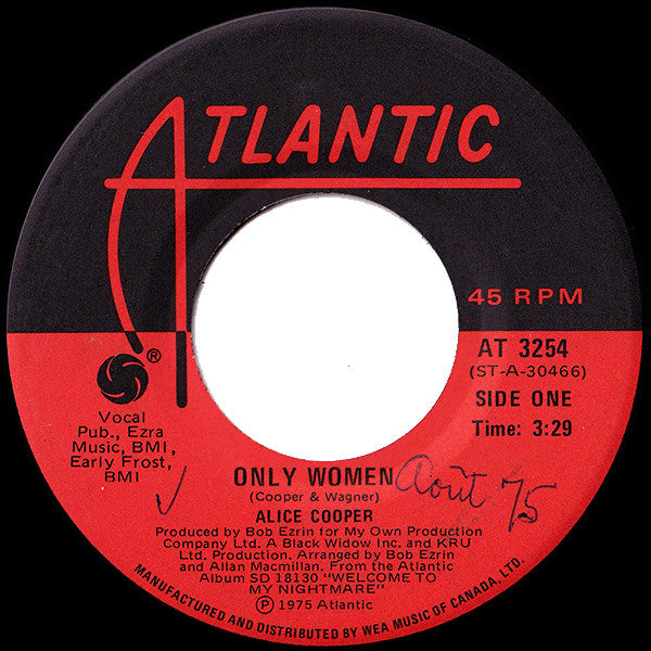 Alice Cooper (2) : Only Women (7", Single)
