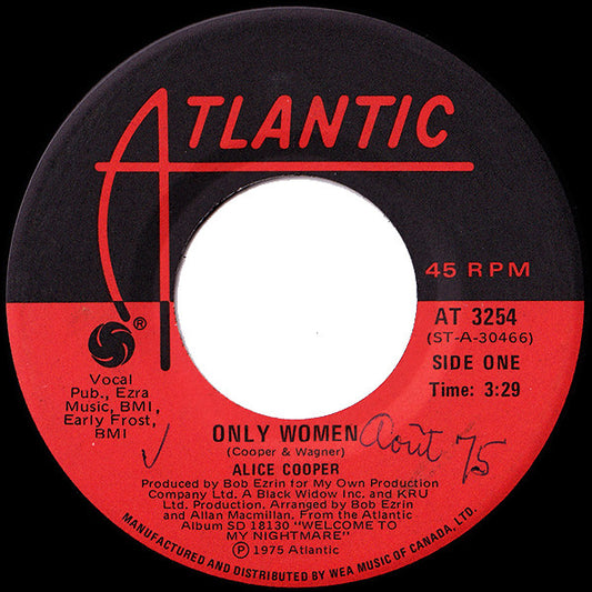 Alice Cooper (2) : Only Women (7", Single)