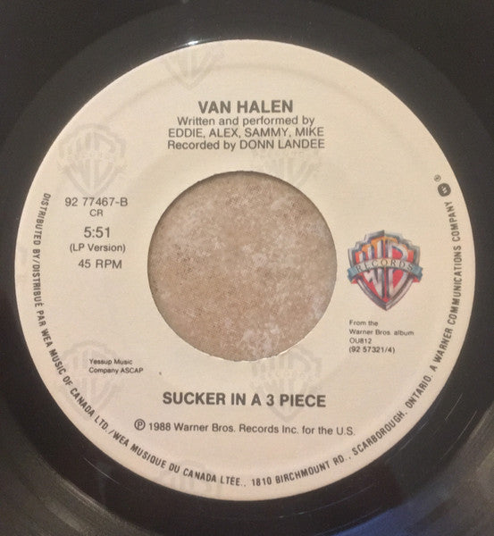 Van Halen : Finish What Ya Started (7", Single)