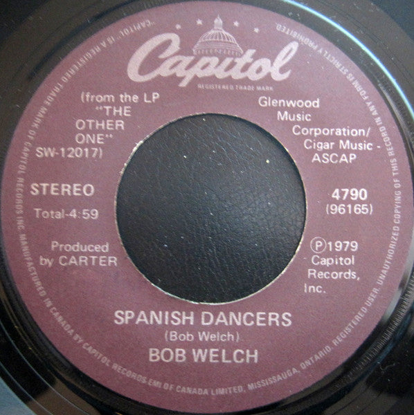 Bob Welch : Rebel Rouser (7", Single)