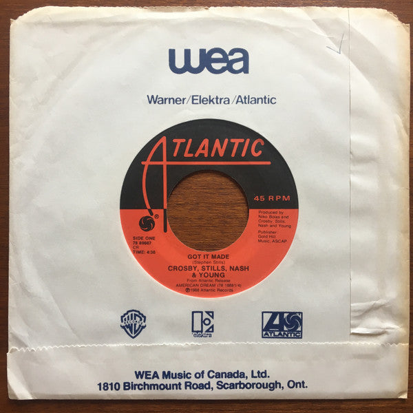Crosby, Stills, Nash & Young : Got It Made (7")