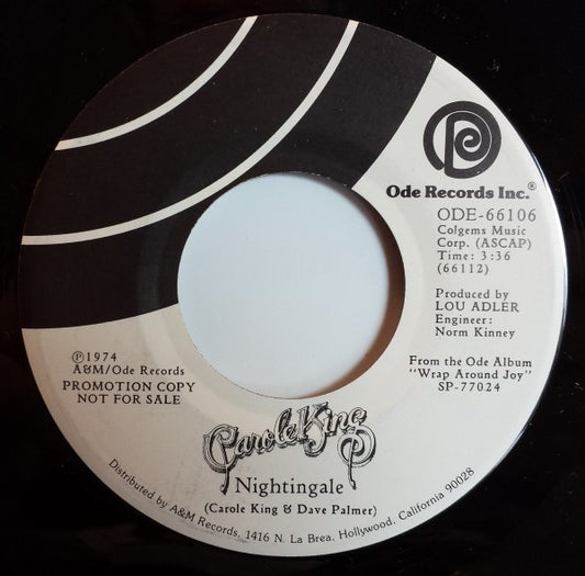 Carole King : Nightingale (7", Single, Promo)