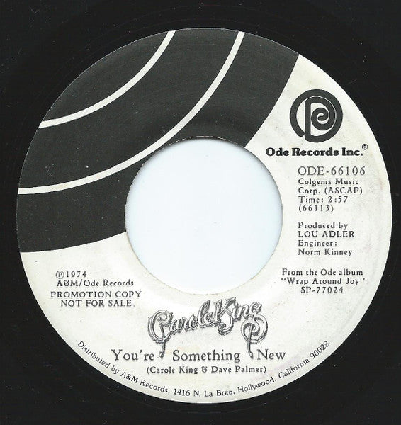 Carole King : Nightingale (7", Single, Promo)