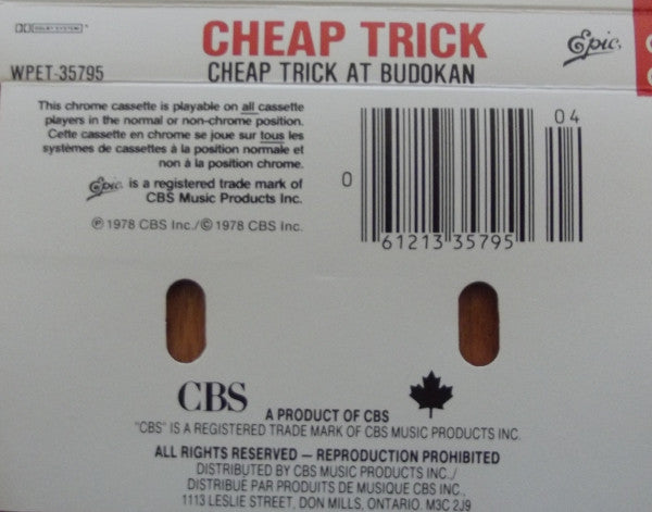 Cheap Trick : Cheap Trick At Budokan (Cass, Album, RE)
