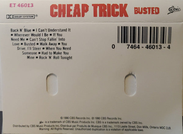 Cheap Trick : Busted (Cass, Album, Dol)