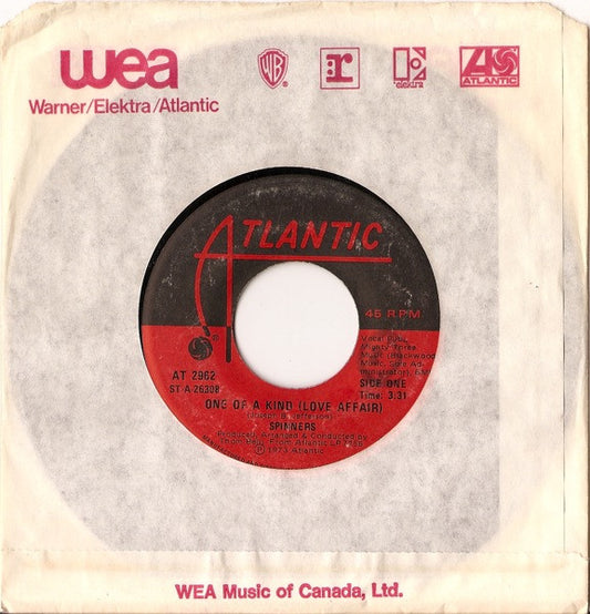Spinners : One Of A Kind (Love Affair) (7", Single)