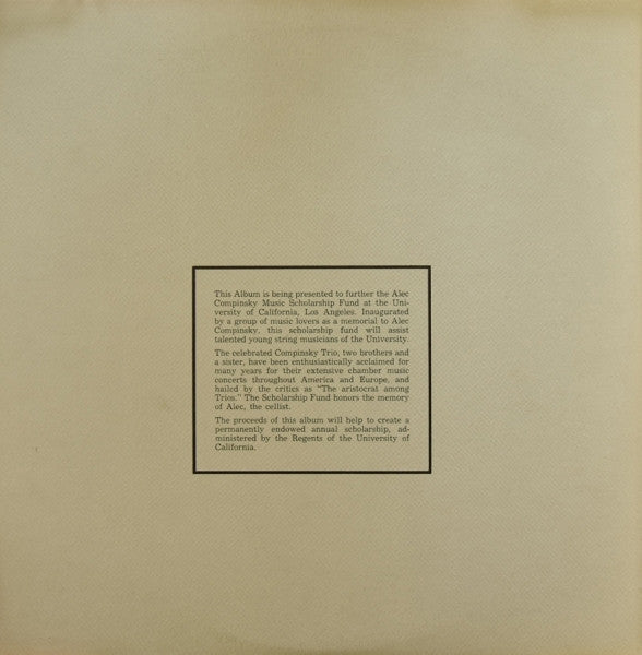 The Compinsky Ensemble : The Compinsky Ensemble (2xLP, Album)