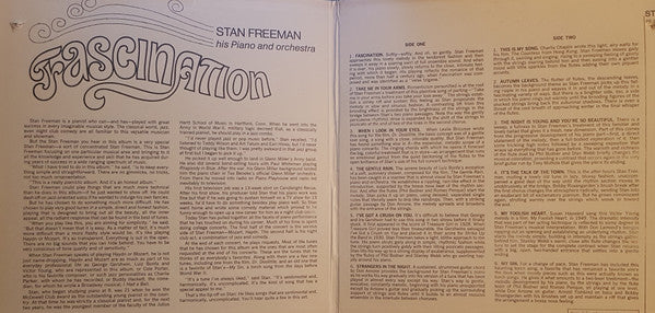 Stan Freeman, His Piano And Orchestra* : Fascination (LP, Album, Gat)