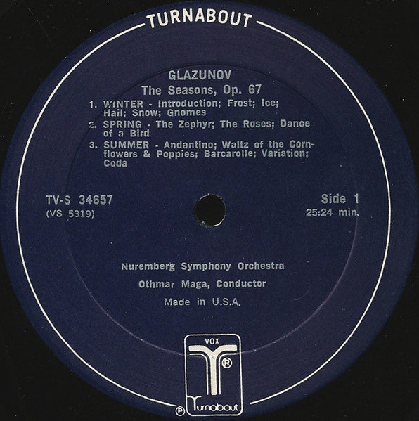 Glazunov* - Nuremberg Symphony Orchestra* • Bochum Symphony Orchestra*, Othmar Maga* : The Seasons • Scenes De Ballet (LP)