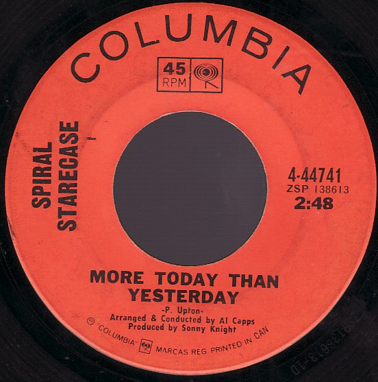 Spiral Starecase : More Today Than Yesterday (7", Single)