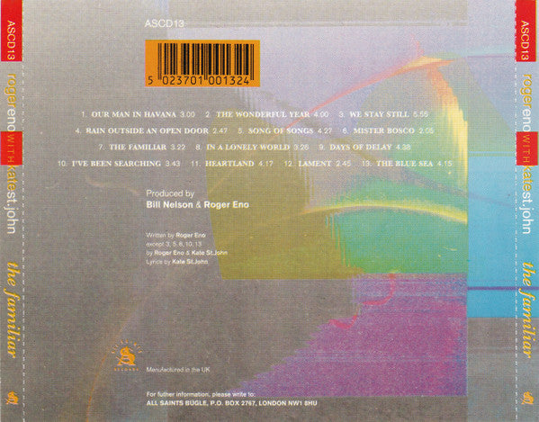 Roger Eno With Kate St. John : The Familiar (CD, Album)