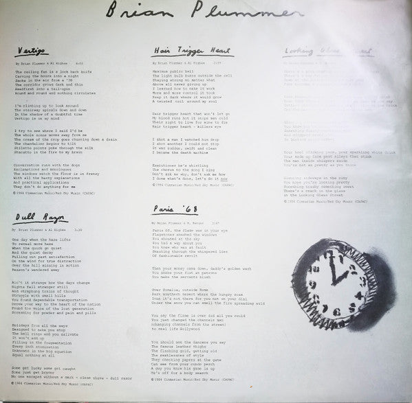 Brian Plummer : Without A Mark (LP, Album)