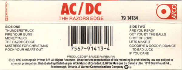 AC/DC : The Razors Edge (Cass, Album)