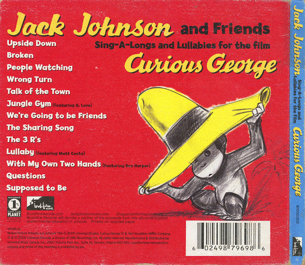 Jack Johnson And Friends Of Jack Johnson : Sing-A-Longs And Lullabies For The Film Curious George (CD, Album)