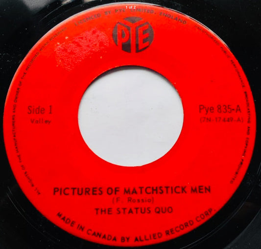 The Status Quo* : Pictures Of Matchstick Men (7", Single)