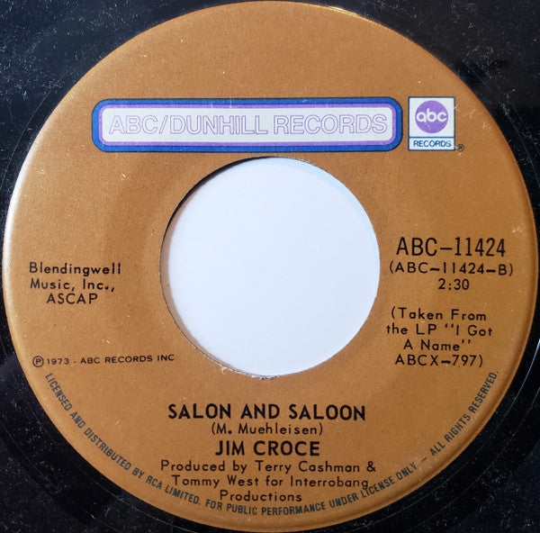 Jim Croce : I'll Have To Say I Love You In A Song (7", Single)