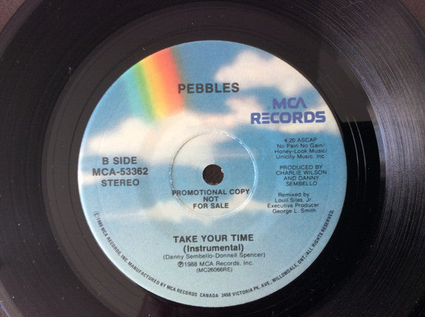 Pebbles : Take Your Time (7", Single, Promo)