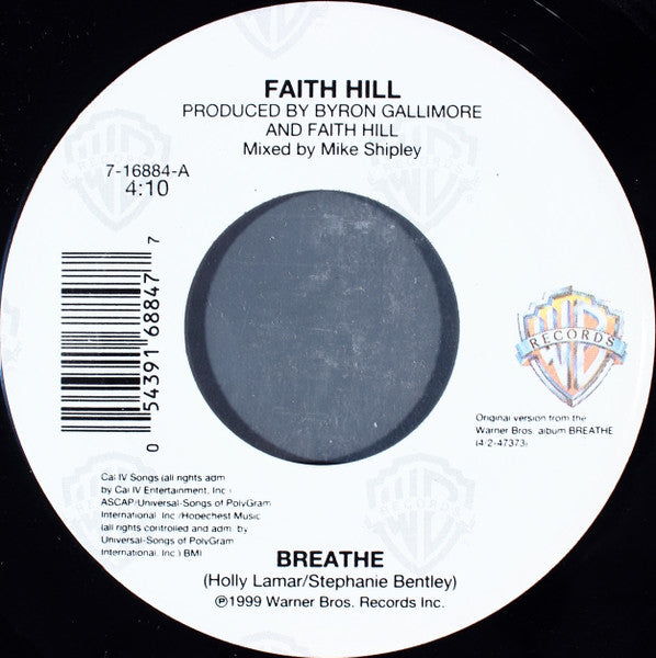 Faith Hill : Breathe (7")