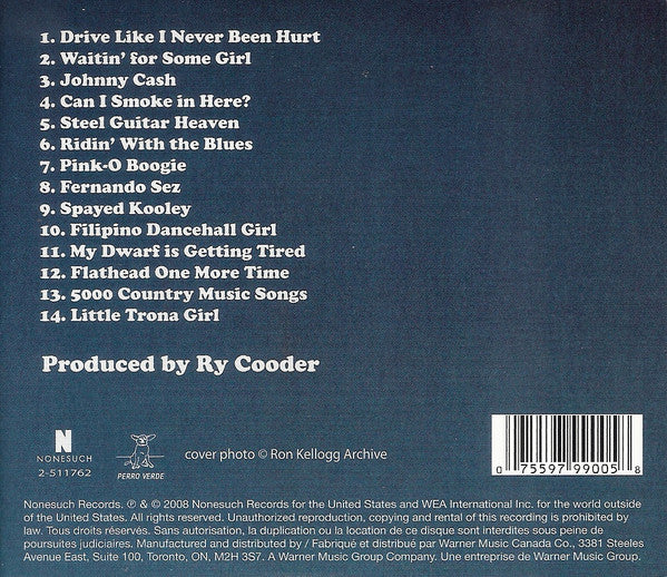 Ry Cooder : I, Flathead • The Songs Of Kash Buk And The Klowns (CD, Album, Fol)