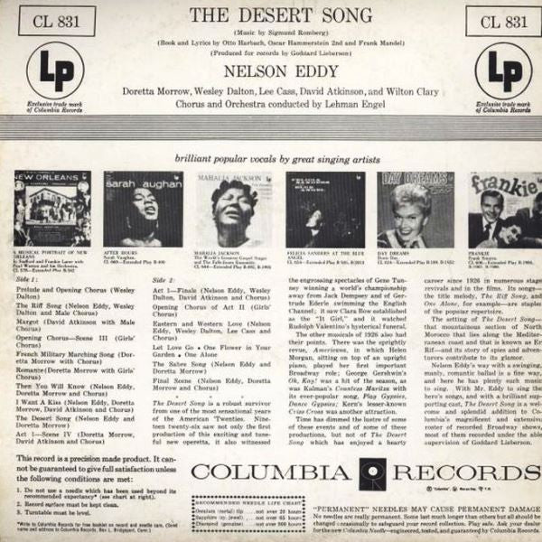 Nelson Eddy, Doretta Morrow : The Desert Song (LP, Mono, RE)