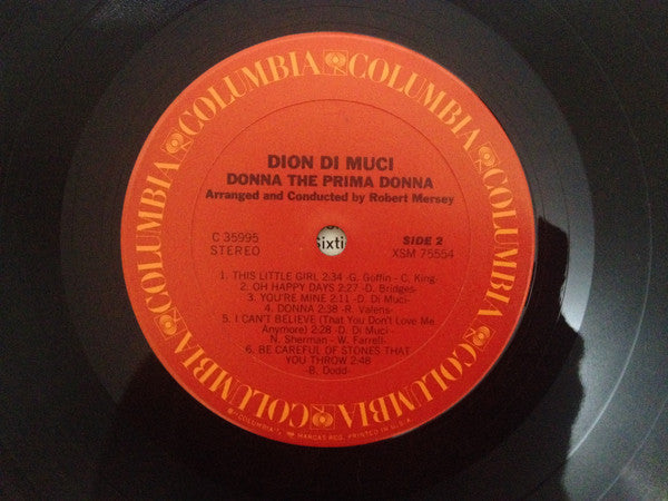 Dion DiMucci : Donna The Prima Donna (LP, RE)