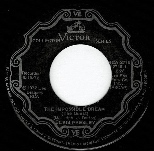 Elvis Presley : You Gave Me A Mountain (7")