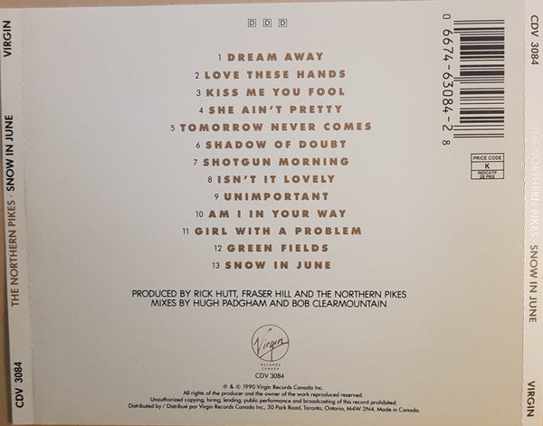 The Northern Pikes : Snow In June (CD, Album)