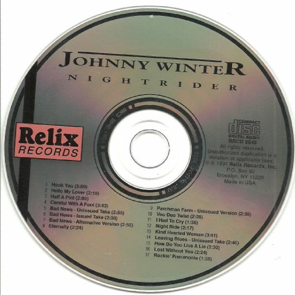 Johnny Winter : Nightrider (CD, Comp)