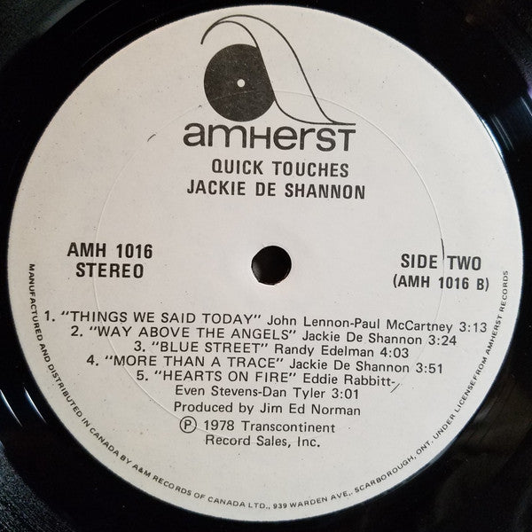 Jackie DeShannon : Quick Touches (LP, Album)