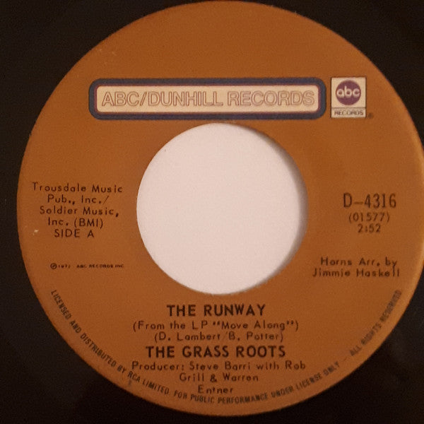 The Grass Roots : The Runway (7", Single)