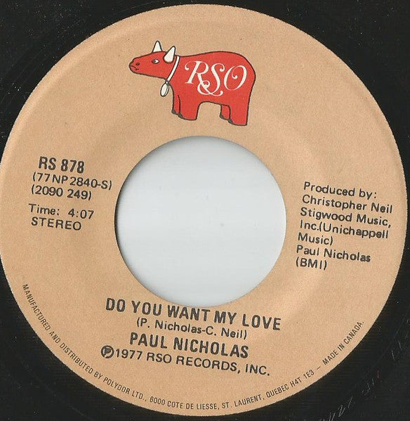 Paul Nicholas : Heaven On The 7th Floor (7")