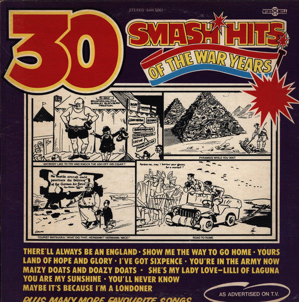 The Band Of Her Majesty's Guards Division And Chorus : 30 Smash Hits Of The War Years (LP)