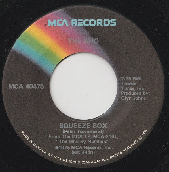 The Who : Squeeze Box / Success Story (7")