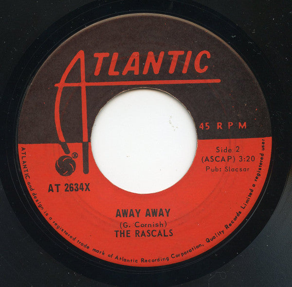 The Rascals : See / Away Away  (7")